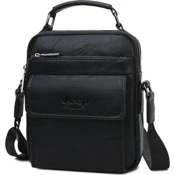 Messenger taška split kůže pánská brašna set Barva: Černá 8805