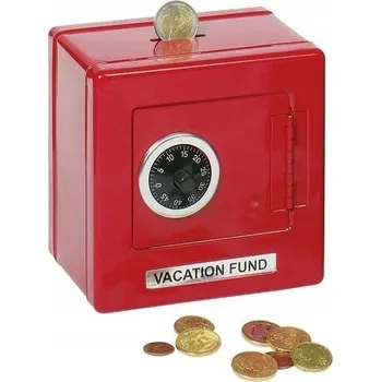 Pokladnička Pokladnička Goki trezor kovový červený s kódem