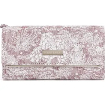 Peněženka Dámská dlouhá peněženka s odnímatelným řemínkem Miss Lulu - růžová