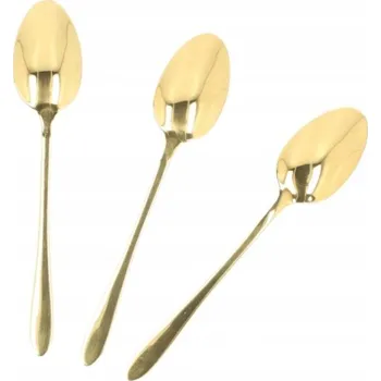 Příbor Zlaté lžičky lžička zlatá na kávu čaj 3 ks Homla elegantní