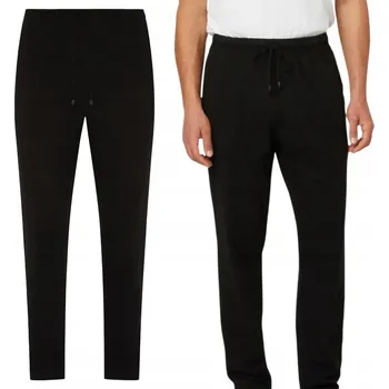 Pánské pyžamo PYŽAMOVÉ KALHOTY PÁNSKÉ DLOUHÉ BAVLNĚNÉ ČERNÉ *L