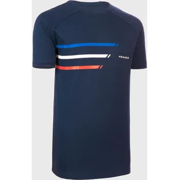 Míčový sport OFFLOAD Dětský ragbyový dres R100 Francie 12 LET MODRÁ