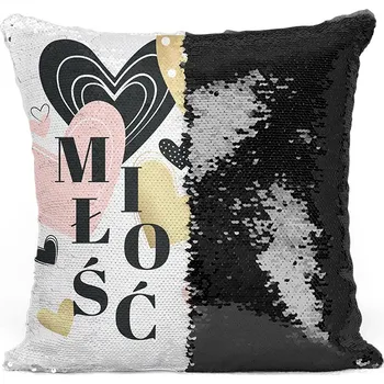 Povlak na polštářek POVLAK NA POLŠTÁŘ 40X40 CM KOUZELNÉ FLITRY DÁREK K VALENTÝNU LÁSKA