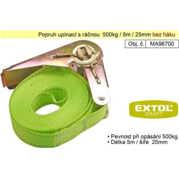 Upínací popruh Upínací popruh-kurta 5m s ráčnou, pevnost 500kg