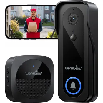 Domovní zvonek Wansview H6 WiFi Zvonek s Kamerou 2K Bezdrátový PIR + Zvonek