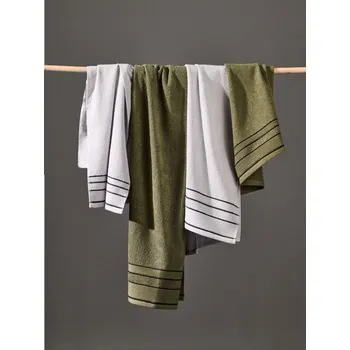 Ručník Sinsay - Bavlněný ručník s pruhy - šedá - 367GS-09X - 367GS-09X-ONE