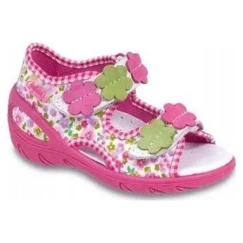 Dívčí sandály Befado dětské sandály textilní růžové velikost 30