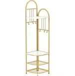 Rohový věšák na kabáty JV12208WH, čtyřpatrový - A COSTWAY