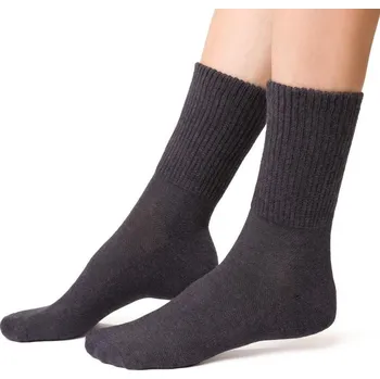 Dámská móda Tmavě šedé dámské ponožky Art. 127 NW014, GRAY MELANGE Velikost: 35/37