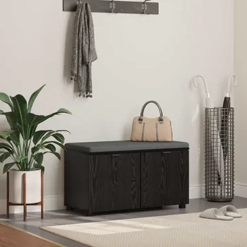 Chodbičková lavice s polštářem Černý Dub 80 x 38 x 46 cm