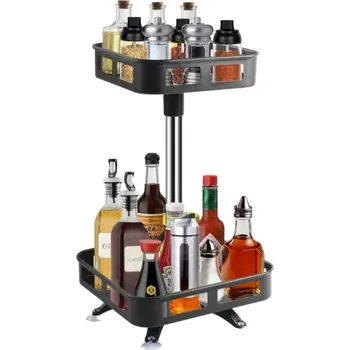 OTOČNÝ STOJAN ORGANIZÉR POLICE REGÁL DO KUCHYNĚ NA KOŘENÍ A PŘÍSLUŠENSTVÍ