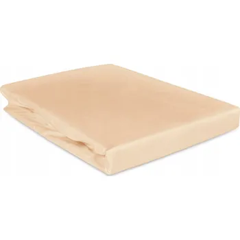 Prostěradlo Prostěradlo bavlněný satén S GUMOU světle béžové 200x220+20 KLOUZAVÉ