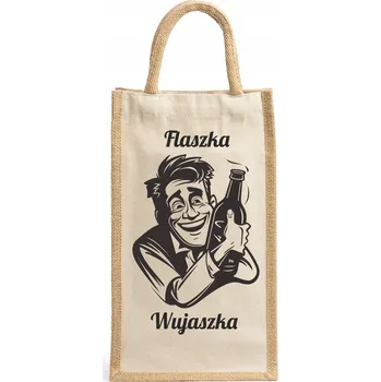 Nákupní taška Bavlněná taška na dvě lahve s potiskem Narozeniny - ideální dárek W12