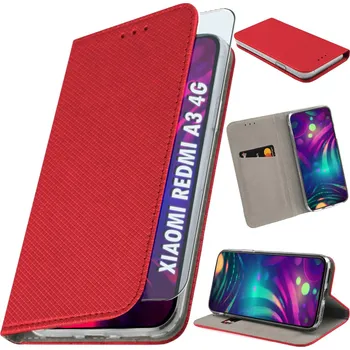 Pouzdro na mobilní telefon Flipové pouzdro pro Xiaomi Redmi A3 4G + Sklo 9H - Pouzdro Magnetické