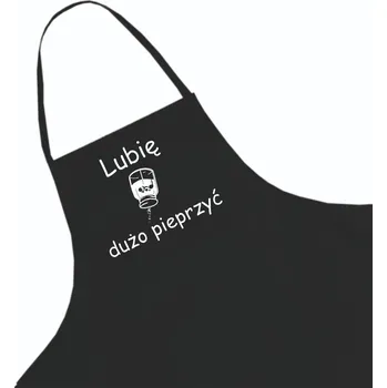 Kuchyňská zástěra Černá kuchyňská zástěra jako Dárek + jméno, vzor 22