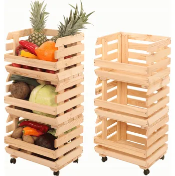 Dílenský regál Dřevěný skladový regál Wamar-Sosenka 79 x 37 x 30 cm, max. nosnost 50 kg na polici