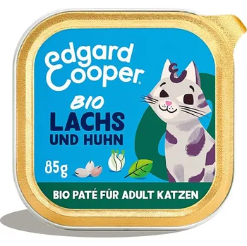 Krmivo pro kočku Edgard & Cooper Paté bio losos a bio kuře 16× 85 g