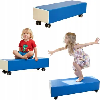 Odrážedlo Odrážedlo Long Dady Deskorolka s měkkým sedadlem - modré