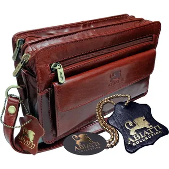 Kabelka Abiatti pánská taška do ruky formátu A4 hnědá