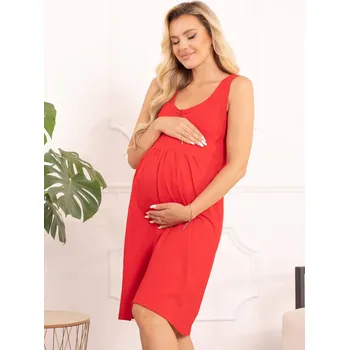Těhotenské noční prádlo Kojící noční košile Sofia Red