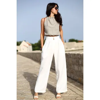 Dámské kalhoty Lotika Dámské široké lněné kalhoty Lotika 1102824