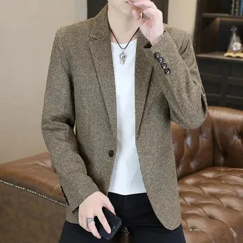 Pánské sako Best Fashion Pánské elegantní sako pro společenské příležitosti Velikost: M, Barva (Varianta): Khaki