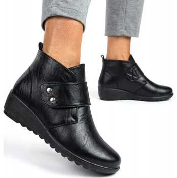 Dámská zimní obuv Dámské kotníkové boty Wojtyłko klínku, velikost 40