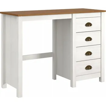 Psací stůl Dřevěný psací stůl bílý Topazio borovice