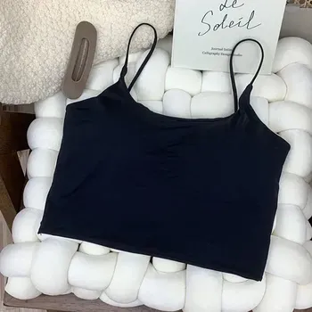 Best Fashion Dámský bezešvý top typu bralet s lehkou výztuží Velikost: ONE SIZE, Barva (Varianta): Černá