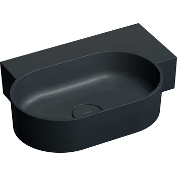 Omnires Ovo M+ umyvadlo 55x38 cm oválné na pult černá OVO555UWPBLV