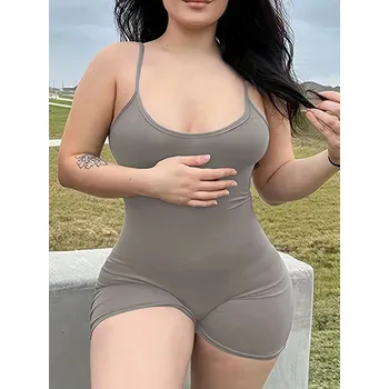 Dámský overall Best Fashion Dámský přiléhavý letní overal bez rukávů Velikost: S, Barva (Varianta): Šedá