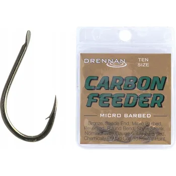 Rybářský háček Drennan Carbon Feeder Barbed Háčky 10 ks