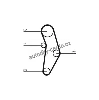 Rozvod motoru Sada rozvodového řemene s vodní pumpou CONTINENTAL CTAM CT1049WP2