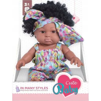 AFROAMERICKÁ PANENKA 28 CM S BUJÍCÍMI VLASY ASKATO