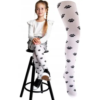 Dětské punčocháče YOCLUB bílé z mikrovlákna velikost 140