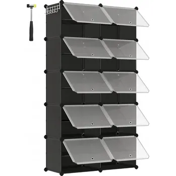 Botník Botník Songmics 40 x 32 x 32 cm bílá, černá