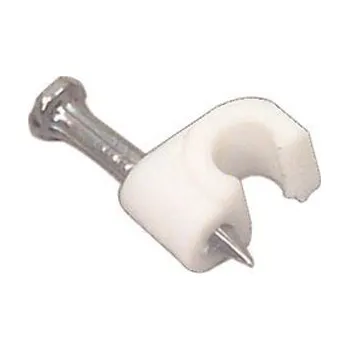 Počítač Příchytka s hřebíčkem Solight pro kabel 8mm, bílá, balení 100ks 1P63