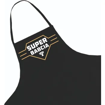 Kuchyňská zástěra Kuchyňská zástěra černá ke Dni babiček + jméno, vzor 15