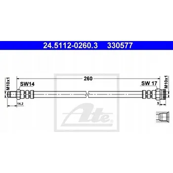 Brzdová hadice ATE 24.5112-0260.3 Brzdová hadice