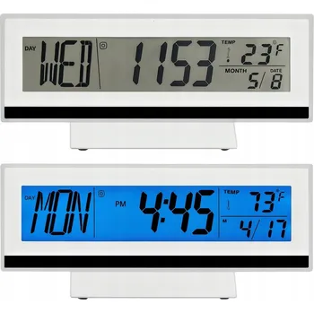 Budík DIGITÁLNÍ HODINY BUDÍK TEPLOMĚR ZRCADLO LED USB FORTRADE