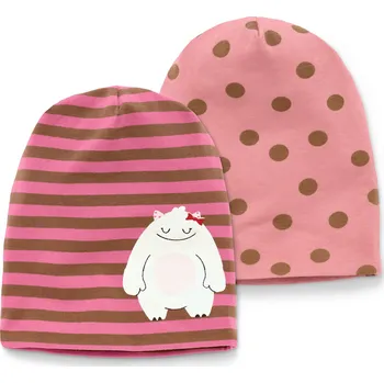 Čepice 640530 - Tchibo - Čepice - pro ženy - vel. 49-52 cm - barva: růžová/s potiskem