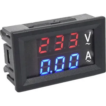 LaskaKit_cz Panelový digitální voltmetr + ampérmetr 60-500V 50A AC
