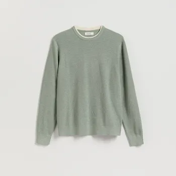 Pánský svetr Reserved - Svetr s bavlnou - ocelově zelená - 212FT-96M - 212FT-96M-XXL