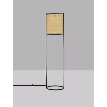 Stojací lampa LED přírodně-černá stojací lampa Erto