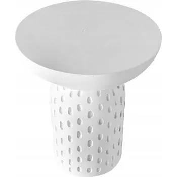 Konferenční stolek Konferenční stolek CHARME dřevěný bílý 37x37x42 cm HOMLA