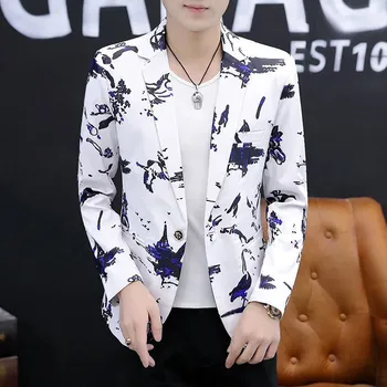 Best Fashion Pánské elegantní sako pro volný čas i společenské akce Velikost: L, Barva (Varianta): Bílá