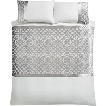 Povlečení Béžovo-krémové sametové povlečení na dvoulůžko 200x200 cm Lattice Cut – Catherine Lansfield ID_1559322