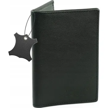 Peněženka Pouzdro na karty Solier , pravá kůže, černé - unisex