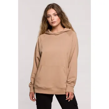 Dámská mikina DÁMSKÁ TEPLÁKOVÁ MIKINA MIKINA S KAPUCÍ KAPUCÍ UNISEX, BÉŽOVÁ, 44 XXL