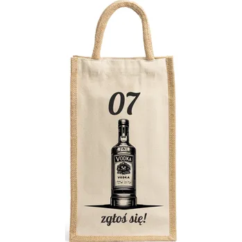 Nákupní taška Bavlněná taška na dvě lahve s potiskem Narozeniny - ideální dárek W13